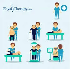 Illustration of physiotherapy exercises